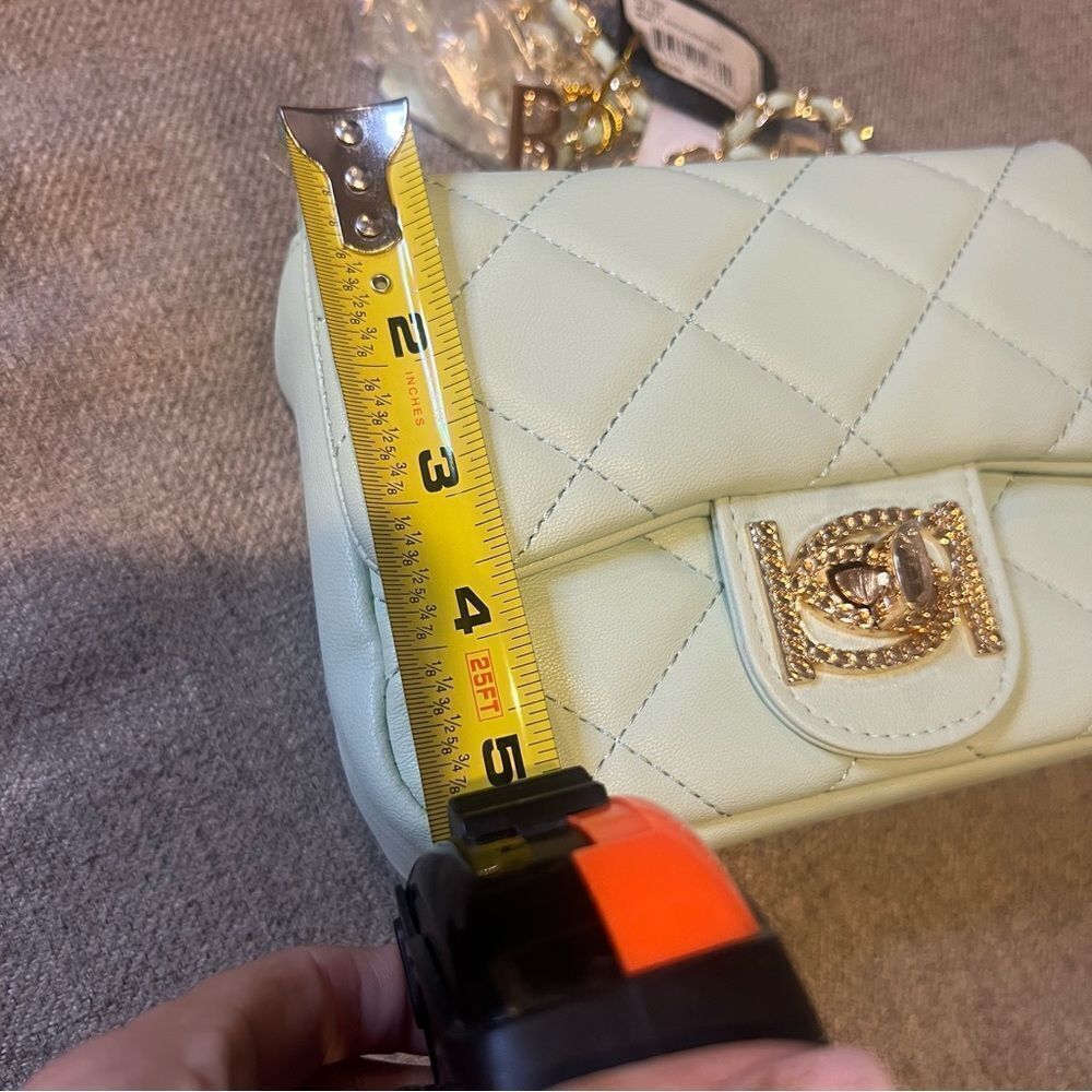 NWT Bebe Wyatt‎ shoulder bag small shoulder bag in mint green with gold accents - Picture 7 of 15